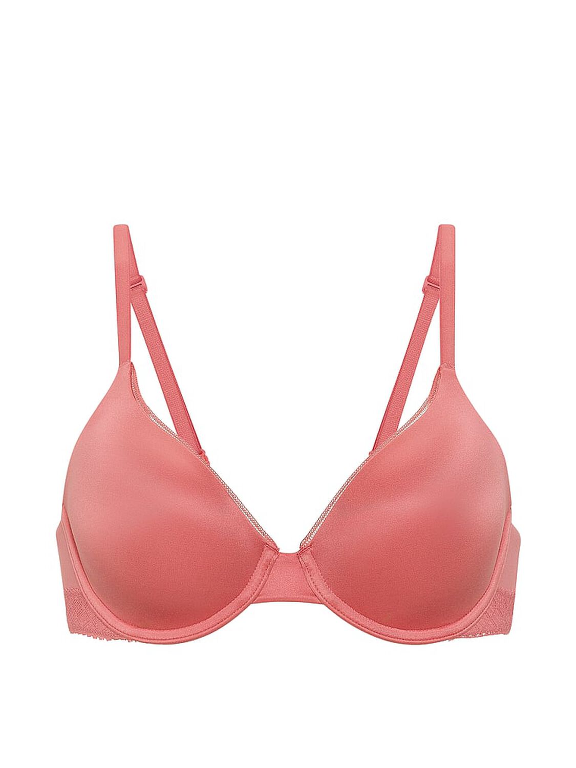 vs Body By Victoria Lace-Trim Lightly Lined Full-Coverage Bra Rose Dust 3 of 4 