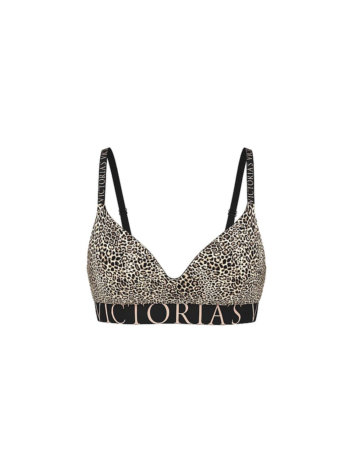 vs The T-Shirt Cotton Exploded Logo Lightly Lined Wireless Bra Leopard 2 of 3 