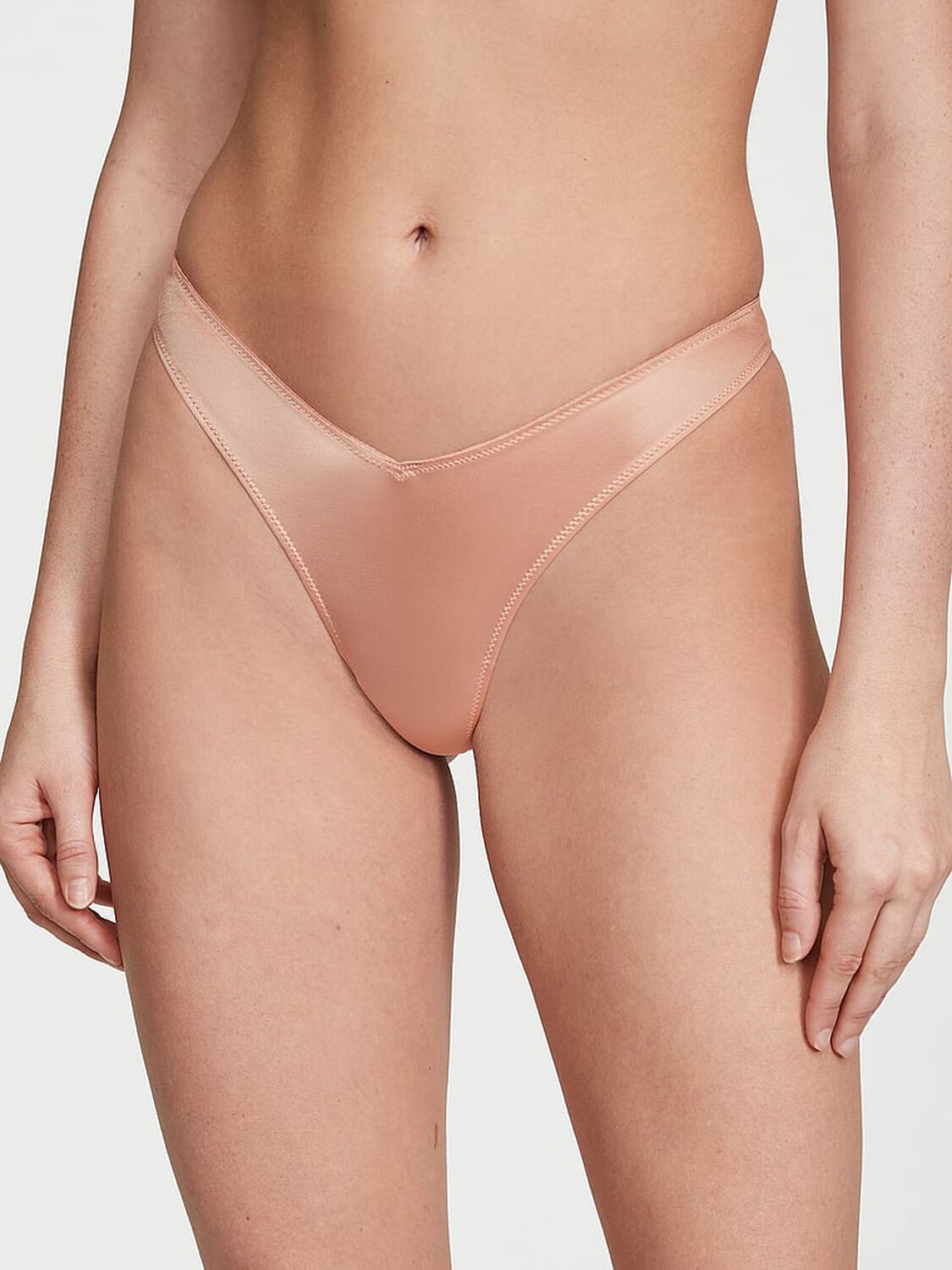 vs Very Sexy Strappy-Back High-Leg Thong Panty Macaron 1 of 3 