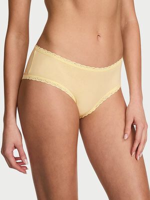 Cotton Lace-Waist Cheeky Panty