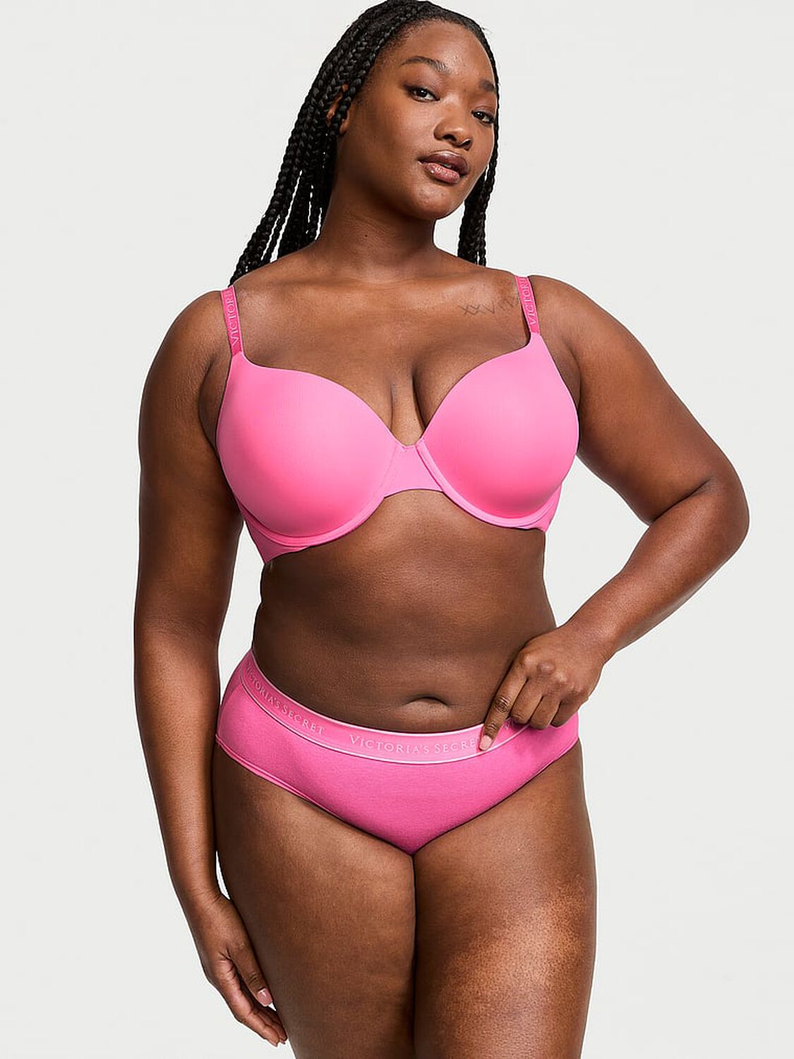 vs The T-Shirt Push-Up Perfect Shape Micro-Rib Bra Hollywood Pink 4 of 4 