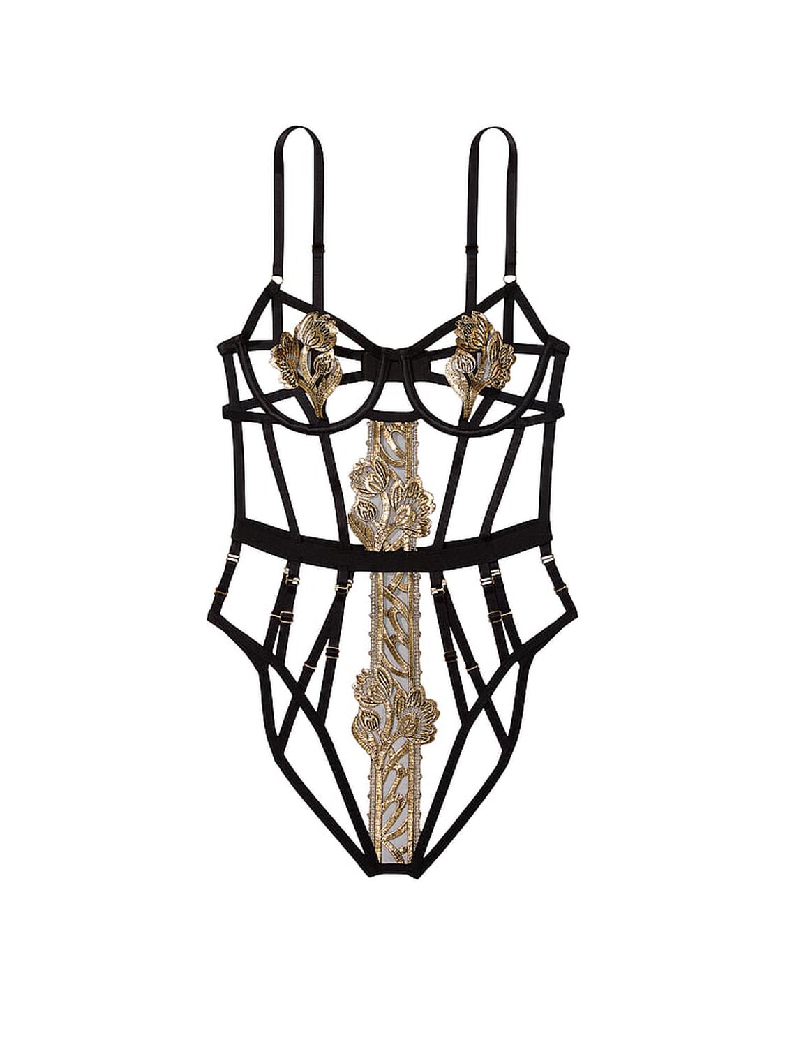 vs Very Sexy Baroque Embroidered Strappy Cutout Teddy 3 of 3 