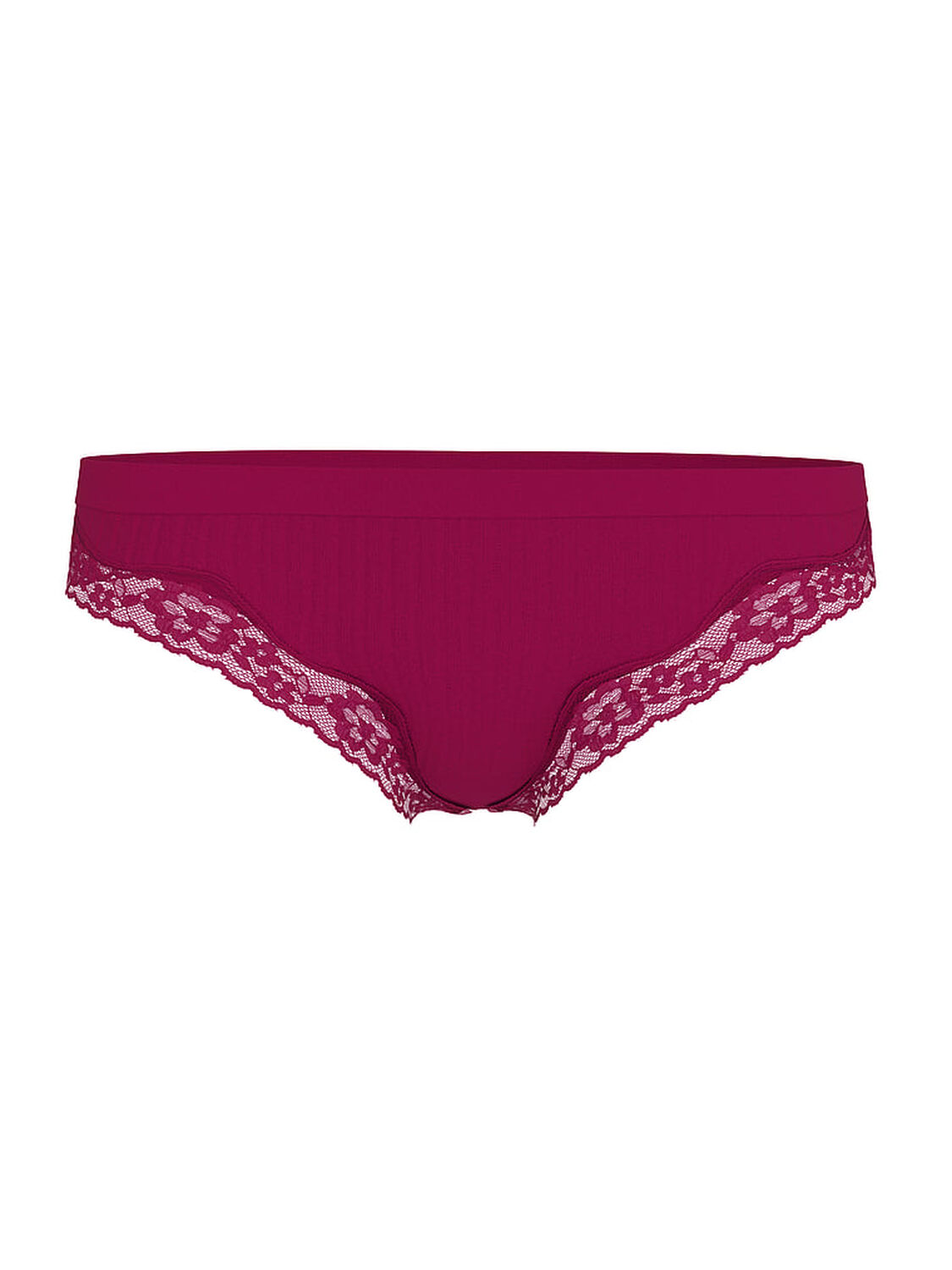 vs Seamless Seamless Rib Lace-Trim Thong Panty Fresh Jam 2 of 2 