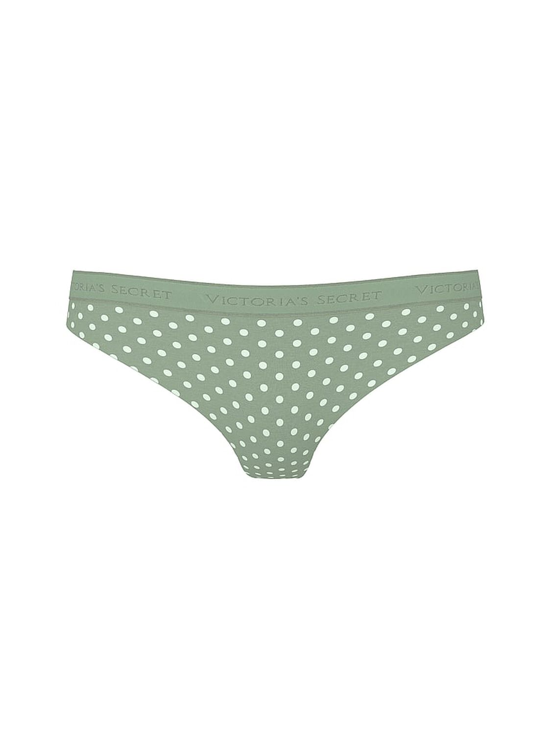 vs Cotton Logo Cotton Thong Panty Sweet Spearmint Dots 3 of 3 