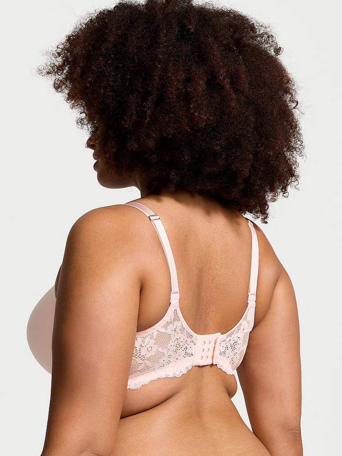 vs Dream Angels Smooth & Lace Push-Up Bra Purest Pink 2 of 4 