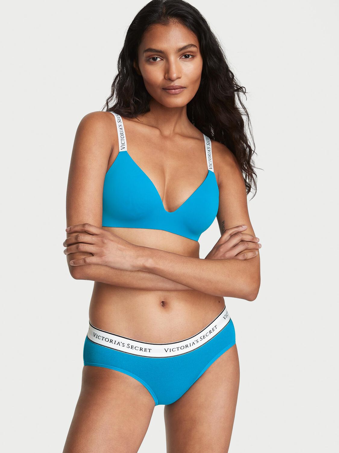 vs Cotton Logo Cotton Hiphugger Panty High Dive 1 of 3 