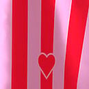 Glazed Satin Long Pajama Set, Heart Stripes, swatch