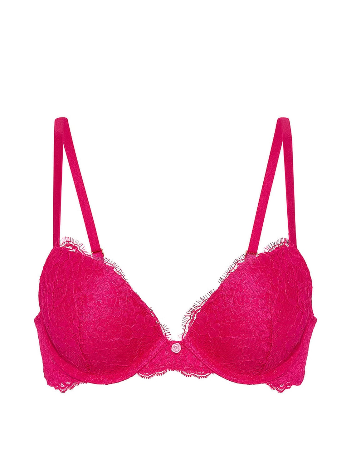 vs Dream Angels Lace Push-Up Bra Vibrant Fuchsia 3 of 3 
