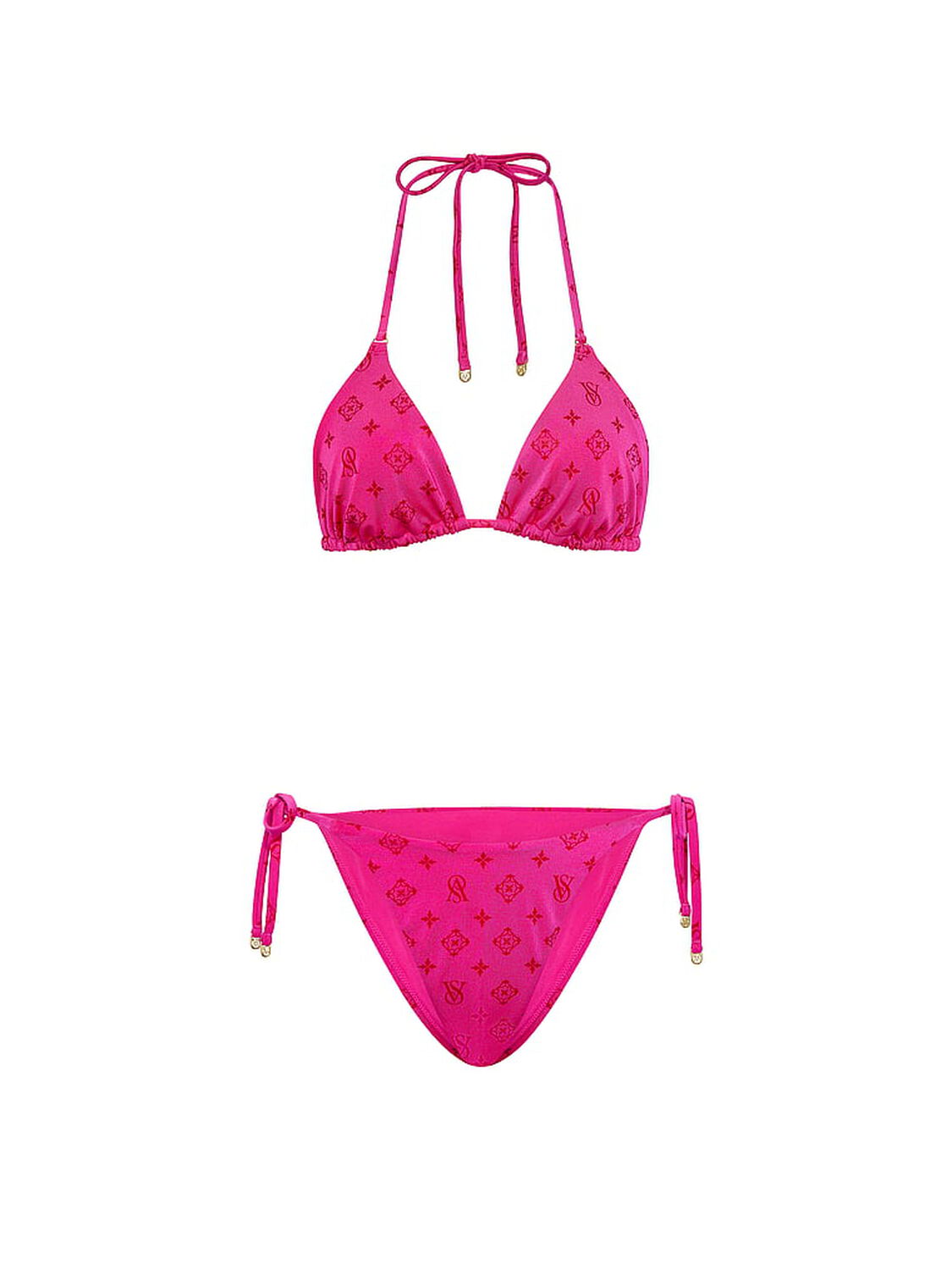 vs Victoria's Secret Swim The BagKINI String Bikini Set Pop Pink 3 of 3 