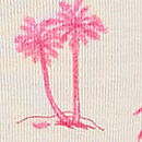 Stretch Cotton Brief Panty, White & Pink Palms, swatch