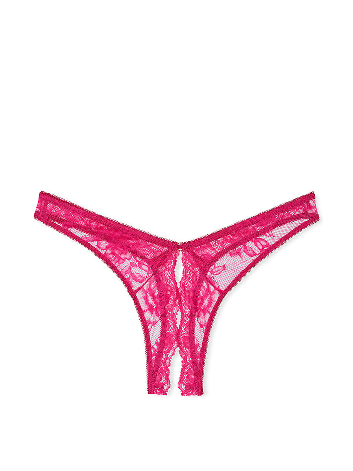 vs Very Sexy Rose Lace High-Leg Crotchless Thong Panty Cherry Blossom 1 of 1 