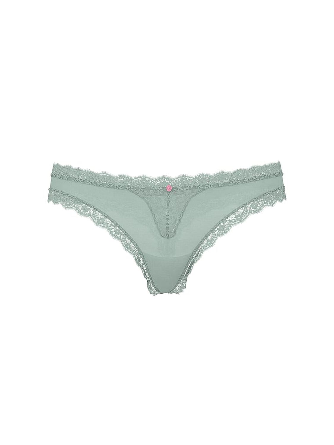 vs Dream Angels Lace-Trim Thong Panty Mint Green 3 of 4 