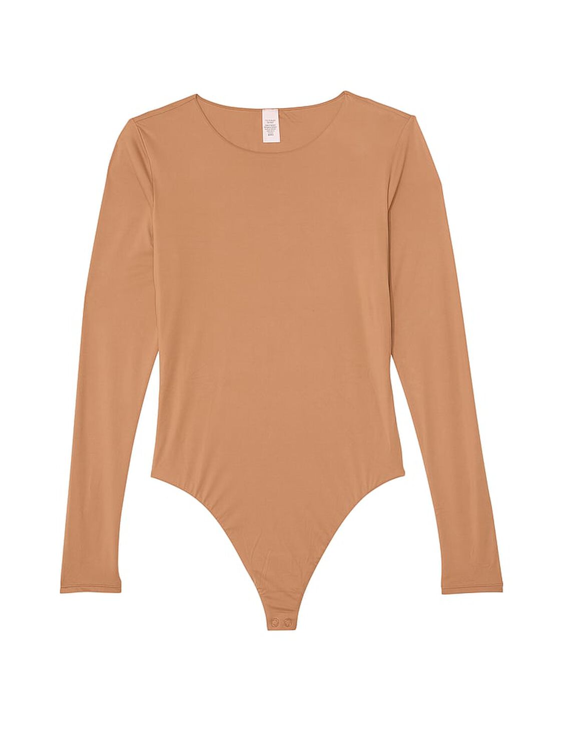 vs Victoria's Secret Bodywear by Victoria with FeatherSoft&trade; Innovation Long-Sleeve Bodysuit Toffee 3 of 3 