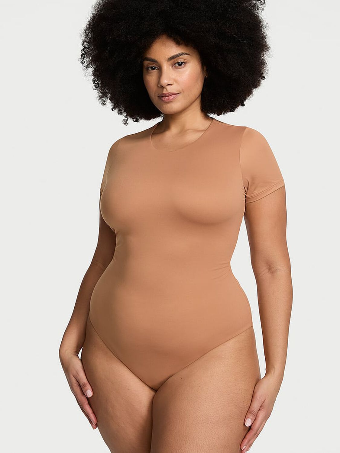 vs Victoria's Secret FeatherSoft&trade; BODYWEAR Short-Sleeve Bodysuit 1 of 4 