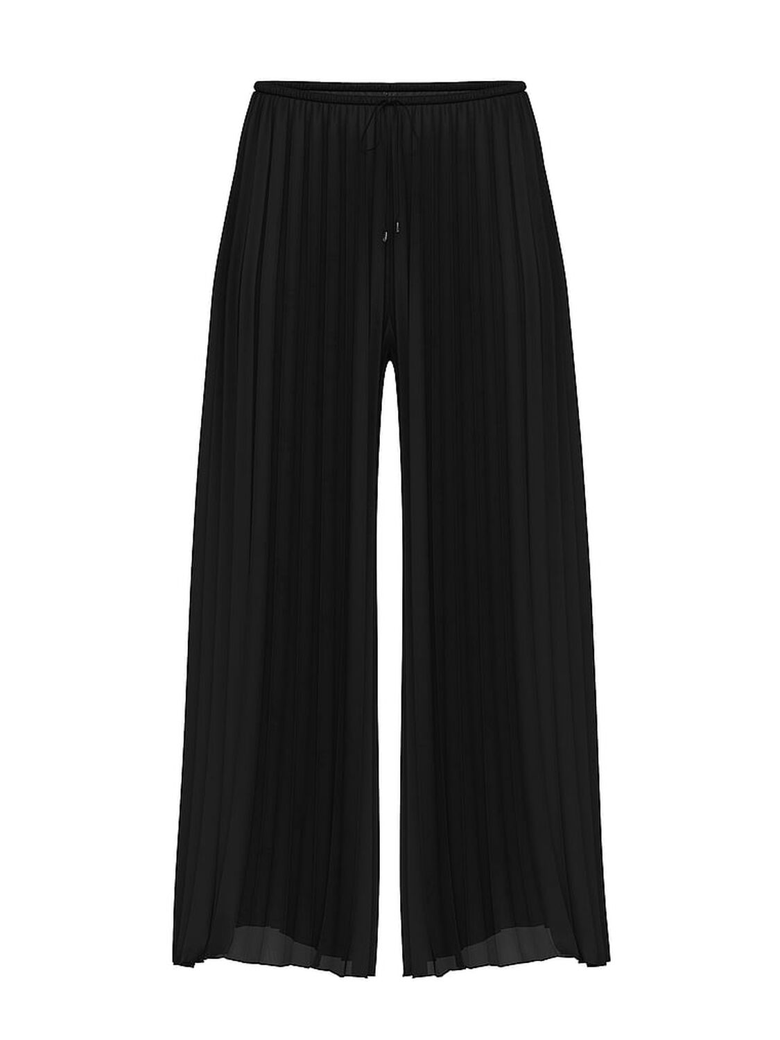 vs Victoria's Secret Swim Beachwear Pleated Chiffon Pants Pure Black 1 of 3 