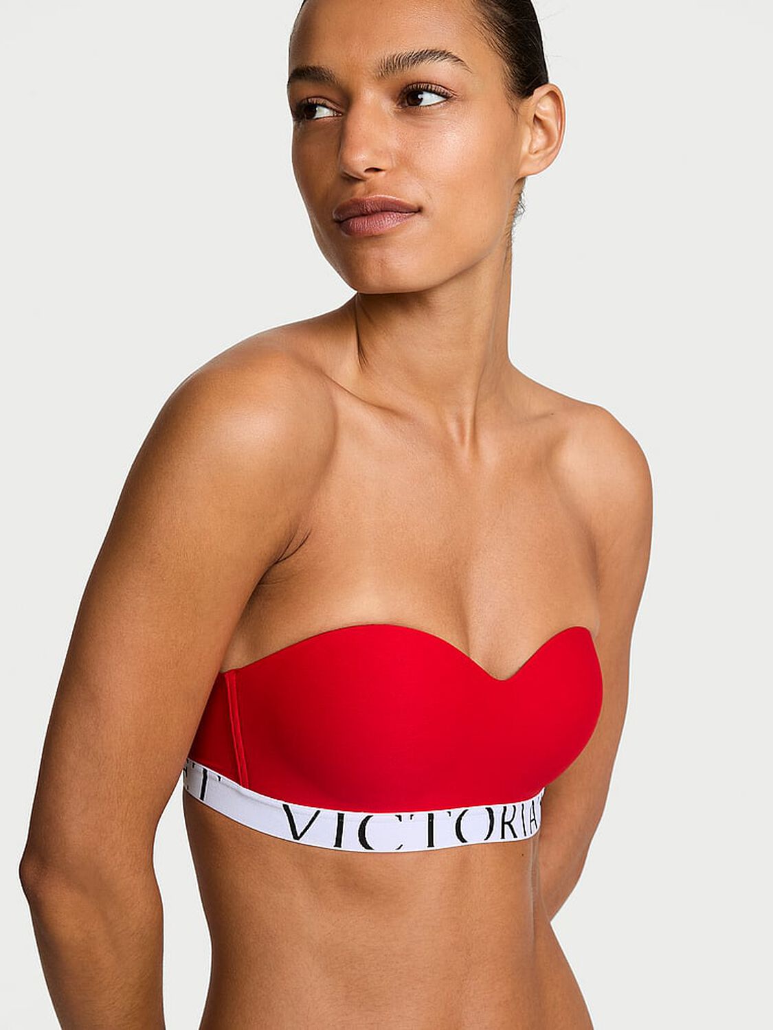 vs The T-Shirt The CoolBra&trade; Lightly Lined Balconette Strapless Bra Lipstick 1 of 3 