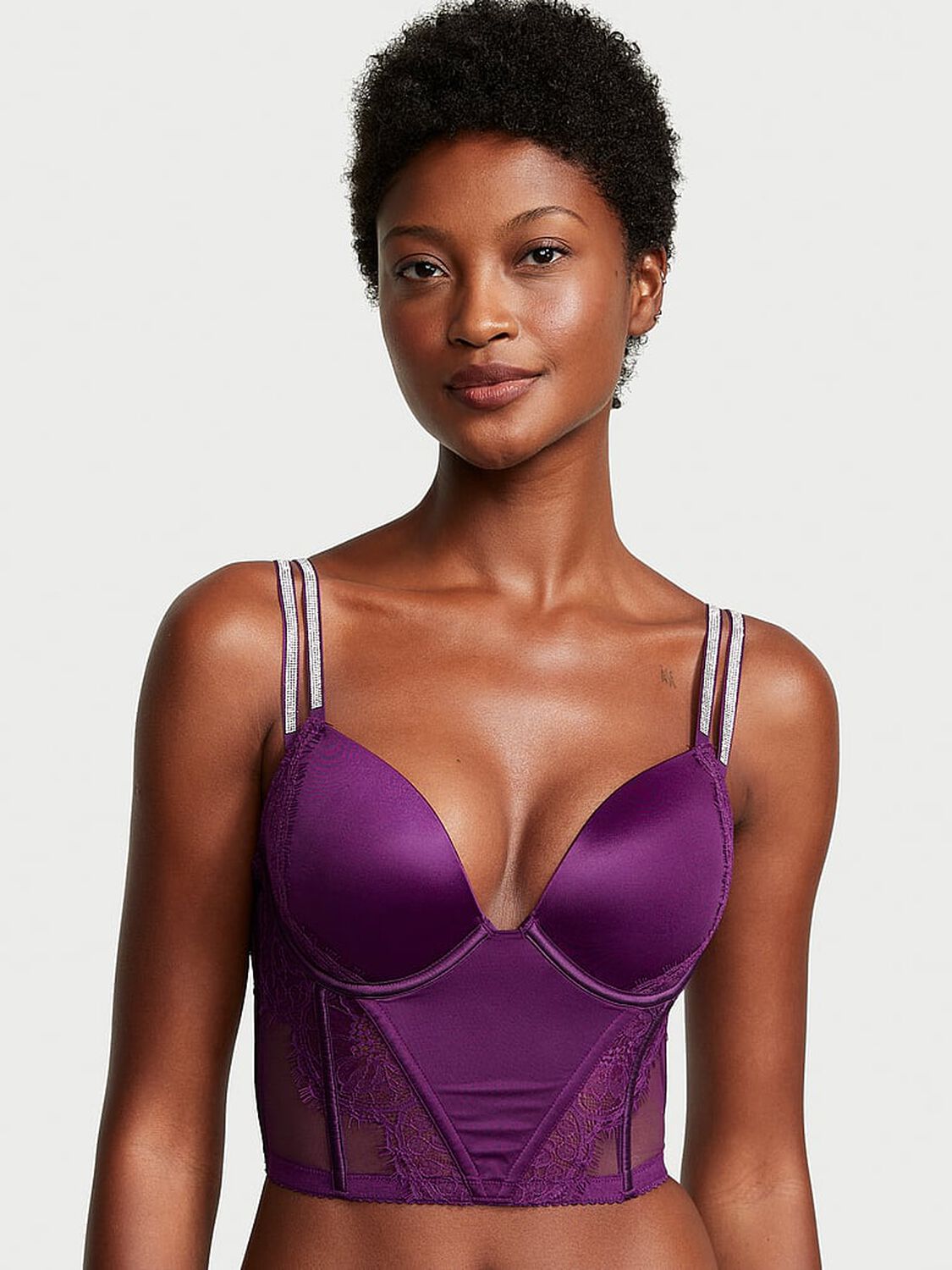 vs Very Sexy Double Shine Strap Push-Up Corset Top 1 of 5 