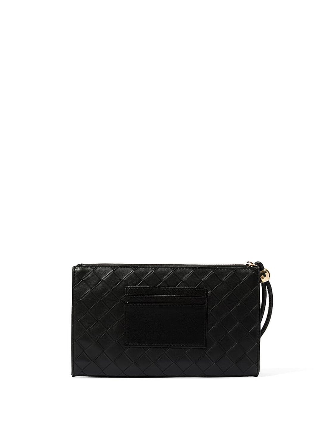 vs Victoria's Secret Large Pouch Wristlet Black Woven 2 of 2 