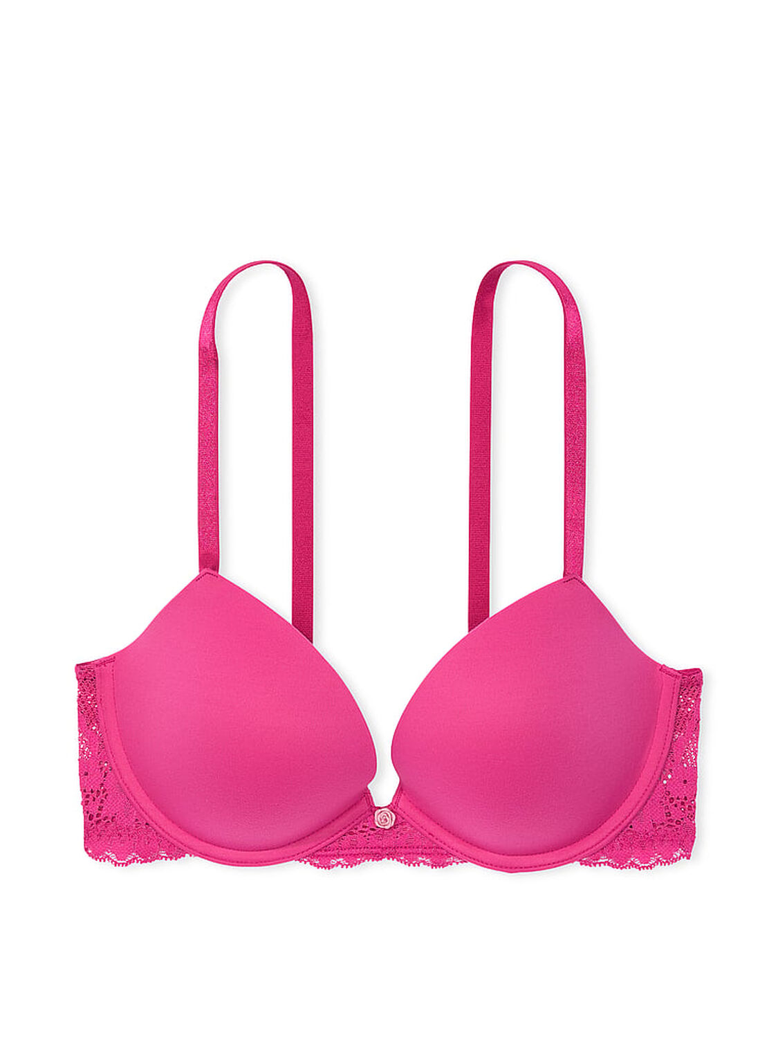 vs Dream Angels Smooth & Lace Push-Up Bra Luscious Rose 3 of 4 