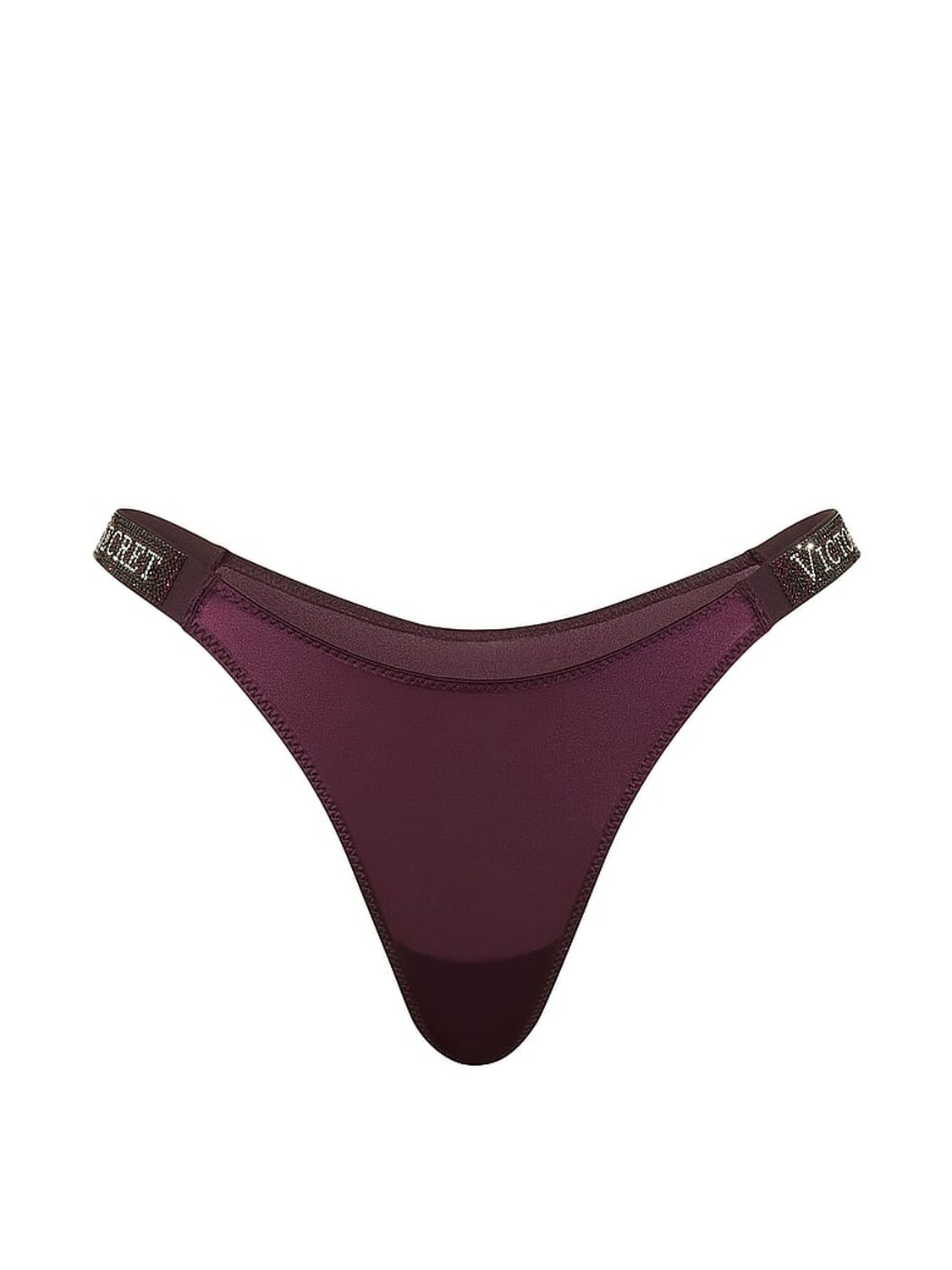 vs Very Sexy Shine Strap Brazilian Panty Winter Wine 3 of 3 