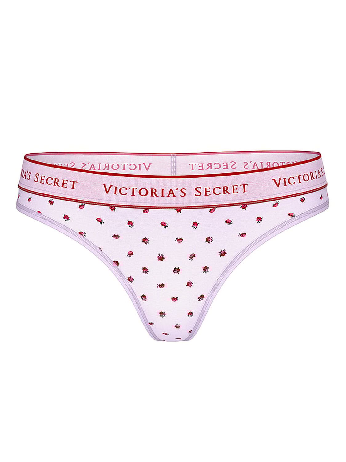 vs Cotton Logo Cotton Thong Panty Delicate Violet Ladybugs 3 of 3 