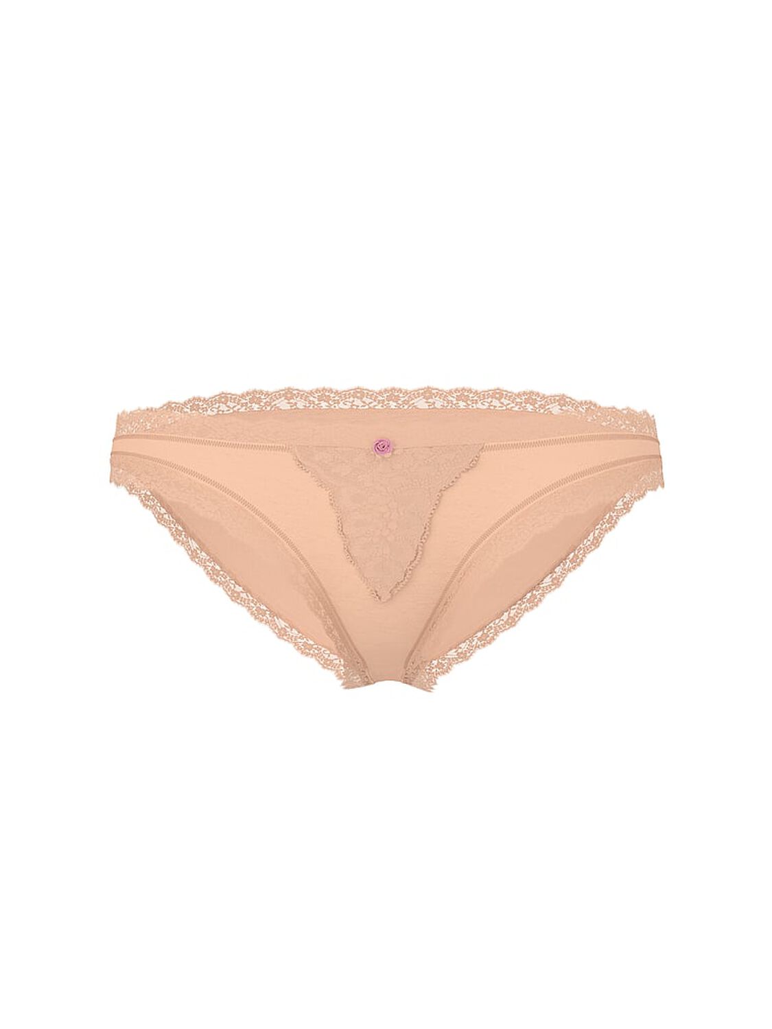 vs Dream Angels Lace-Trim Bikini Panty Praline 1 of 3 