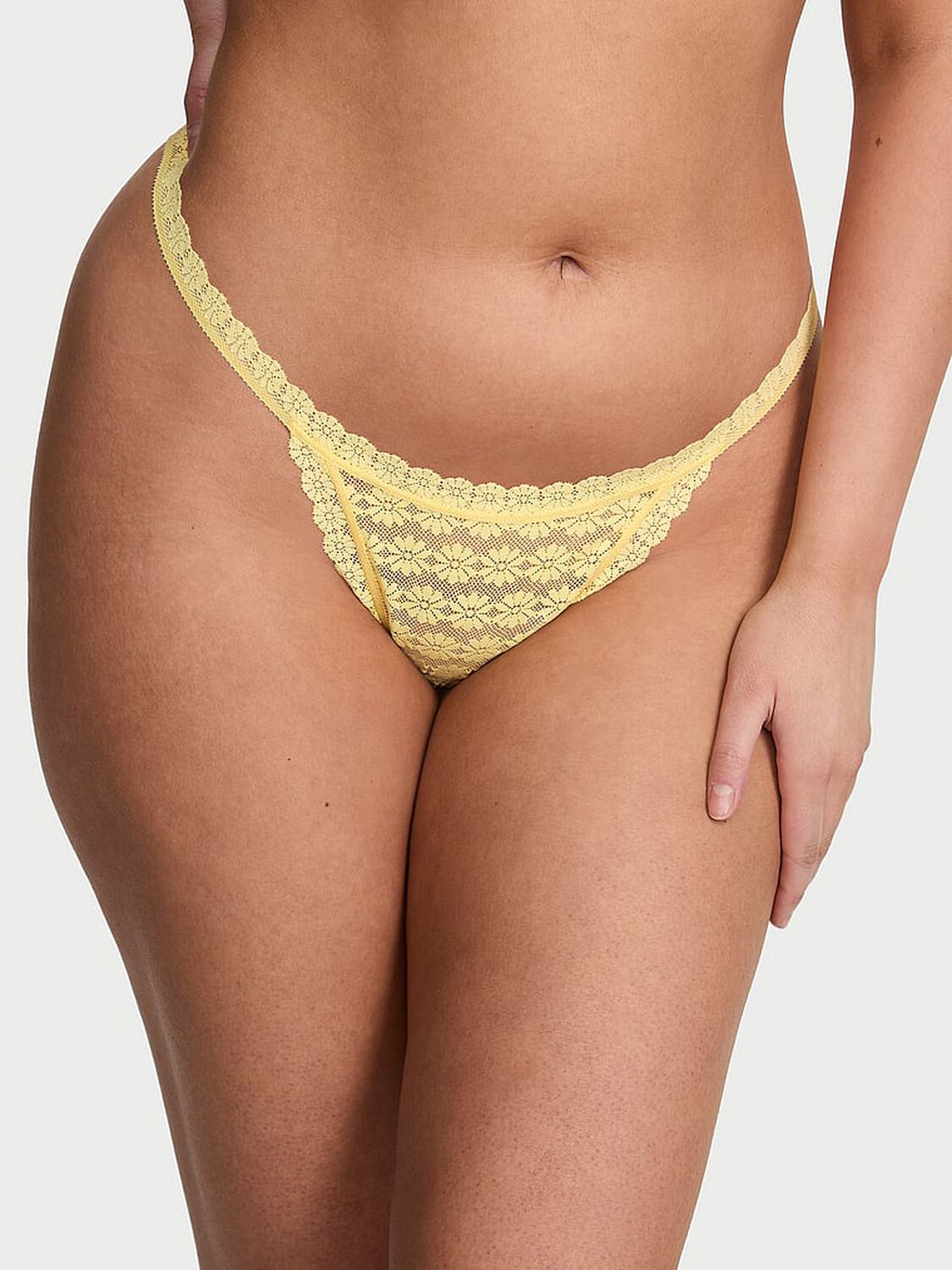vs The Lacie Daisy Lace String Thong Panty Yellow Tulip 1 of 3 