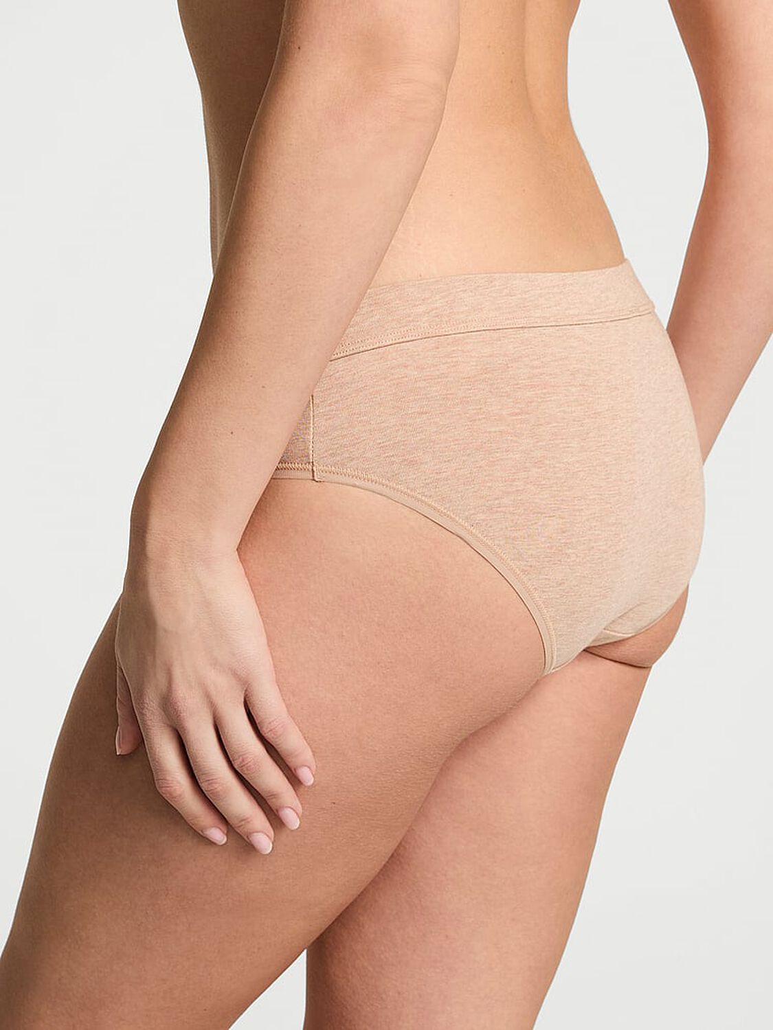 vs Cotton Logo Cotton Hiphugger Panty Heather Nude 3 of 3 