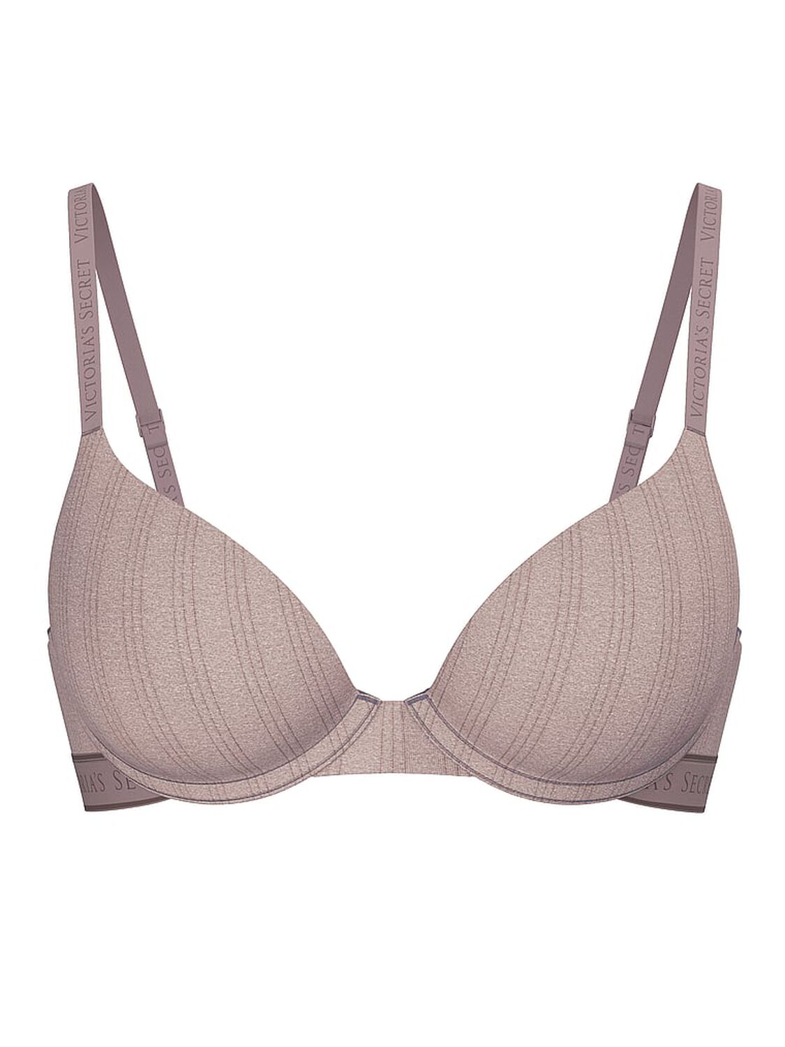 vs The T-Shirt Perfect Shape Ultra-Fine Modal Push-Up Bra Heather Cocoa Blush 3 of 3 