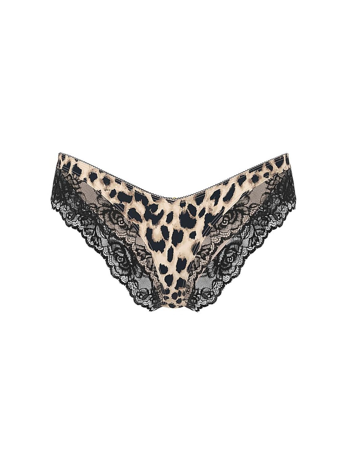 vs Very Sexy Rose Lace-Trim High-Leg Cheeky Panty Leopard 3 of 4 