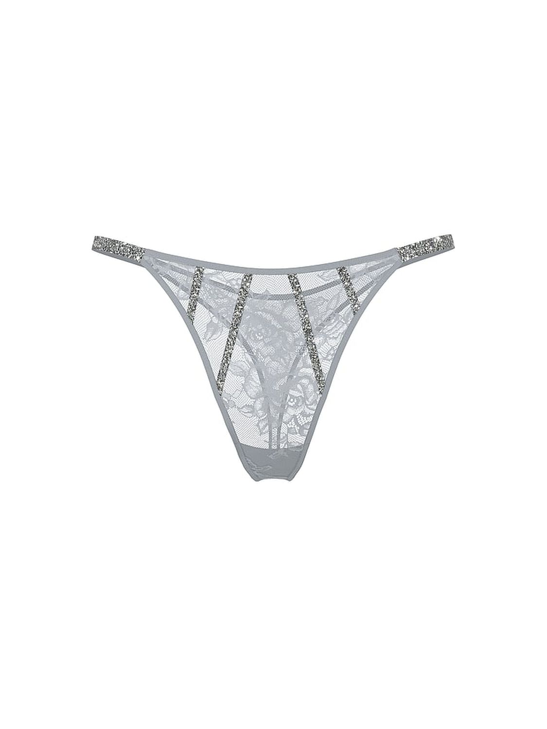 vs Very Sexy Gradient Shine Strap Rose Lace V-String Panty Sterling 3 of 3 
