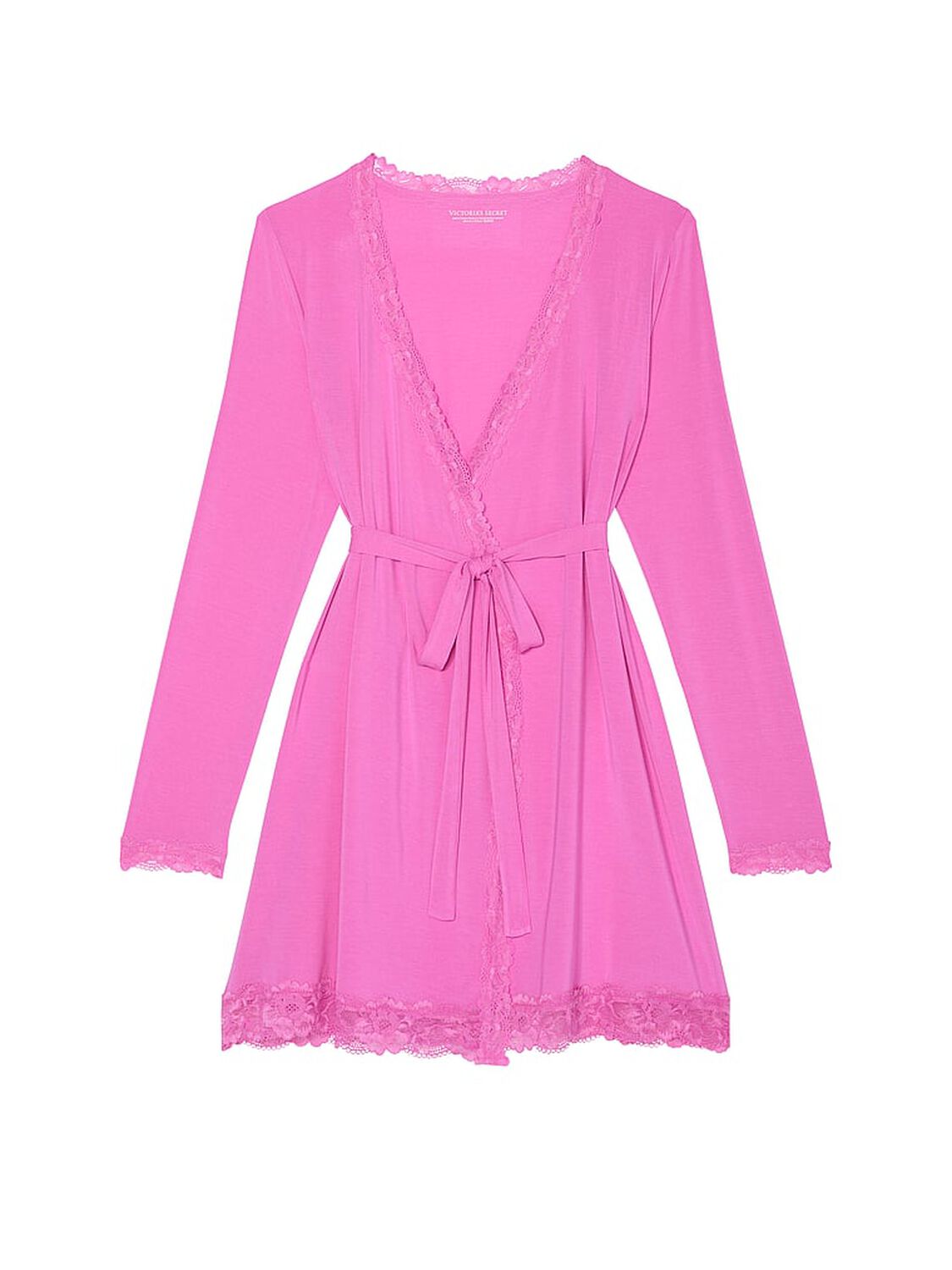 vs Victoria's Secret Modal Soft Lace-Trim Wrap Robe 3 of 4 