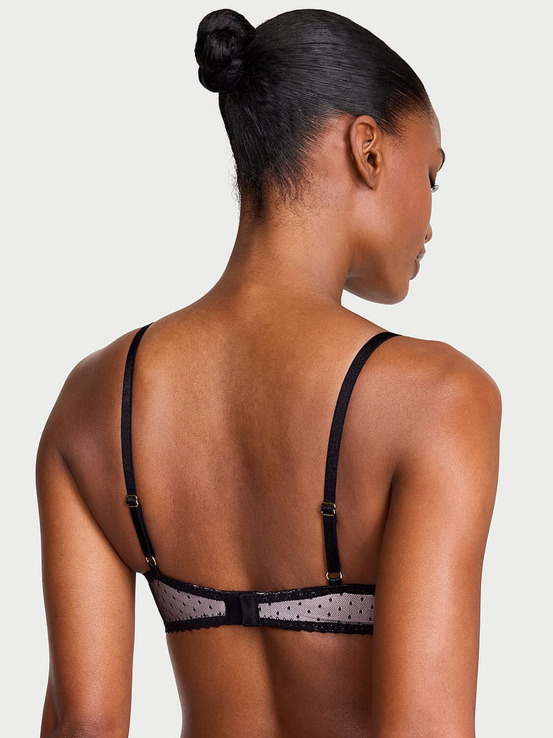 vs Dream Angels Heritage Dot Mesh Lace-Trim Push-Up Bra Angel Pink 2 of 2 