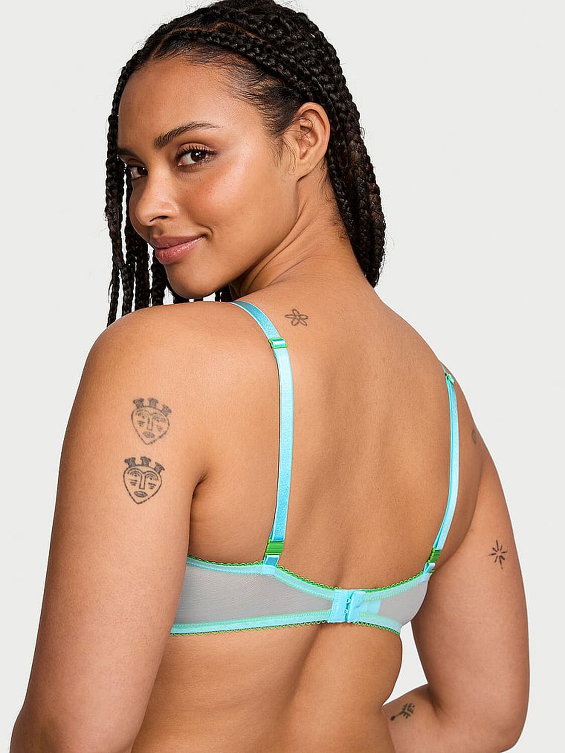 vs Victoria's Secret Tease Unlined Demi Bra Cool Down Blue 2 of 4 