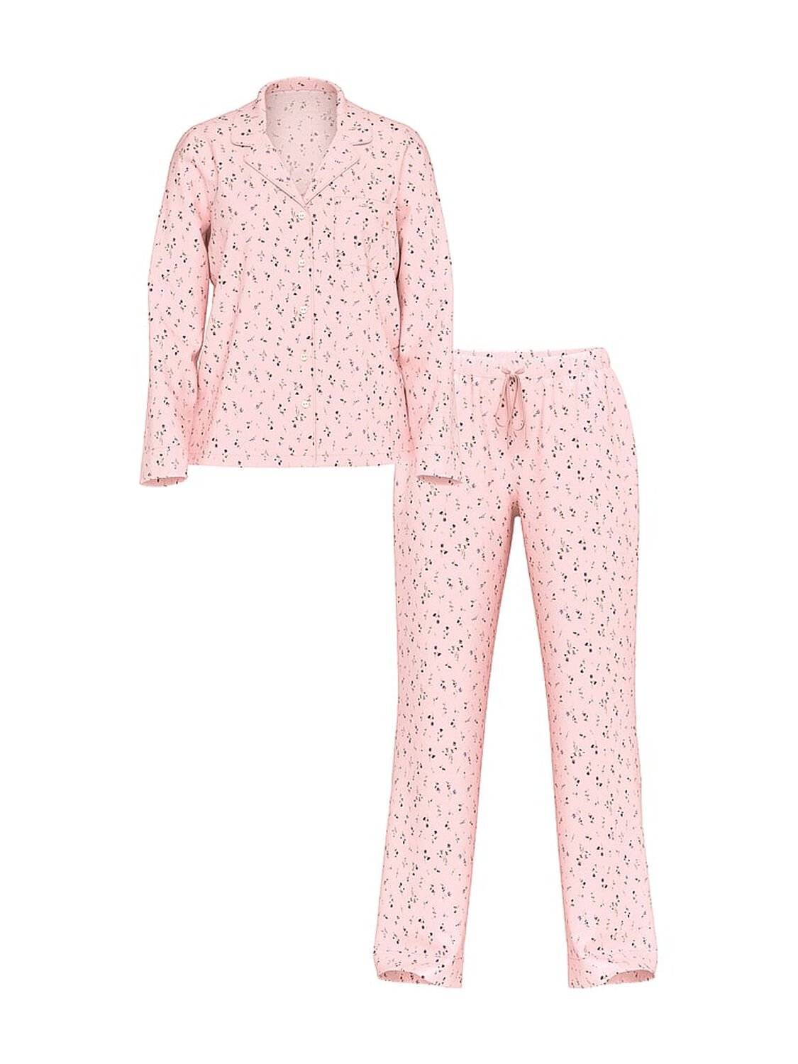 vs Victoria's Secret Modal Soft Long Pajama Set Pink Lily/Angel Pink Ditsy Floral 1 of 3 