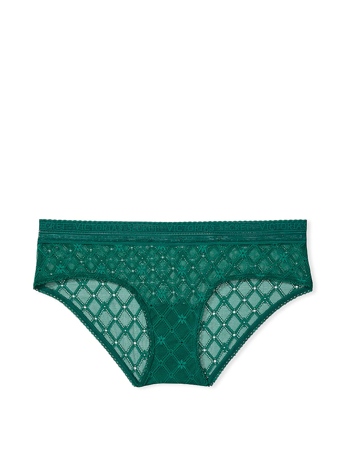 vs Cotton Logo Mesh Hiphugger Panty Spruce Green 3 of 3 