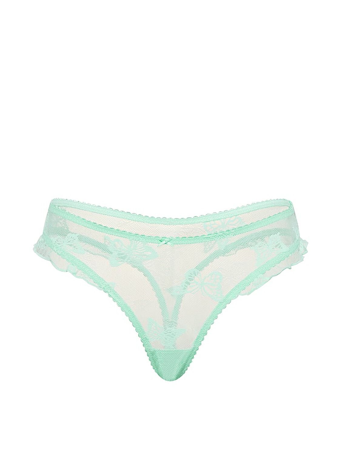 vs The Lacie Butterfly Mesh Flutter Thong Panty Spring Mint 3 of 3 