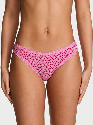 Cotton Lace-Waist Bikini Panty