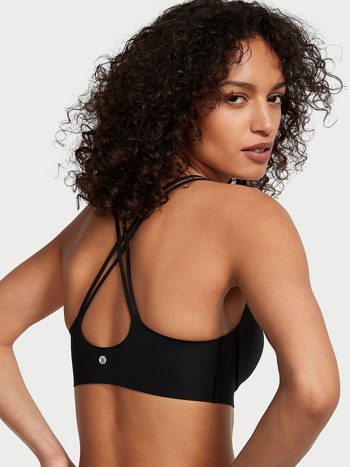 vs Victoria's Secret Elevate Strappy-Comfort Sports Bra Black 2 of 3 