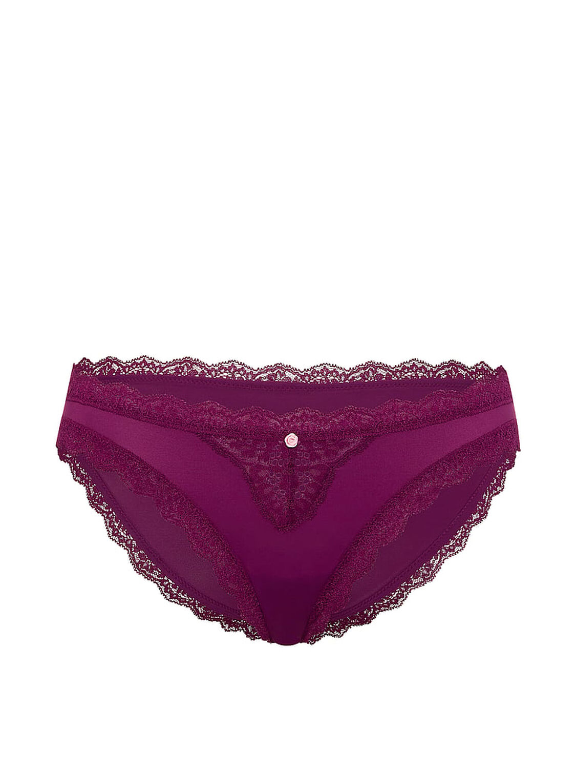 vs Dream Angels Lace-Trim Bikini Panty Rhubarb 3 of 3 