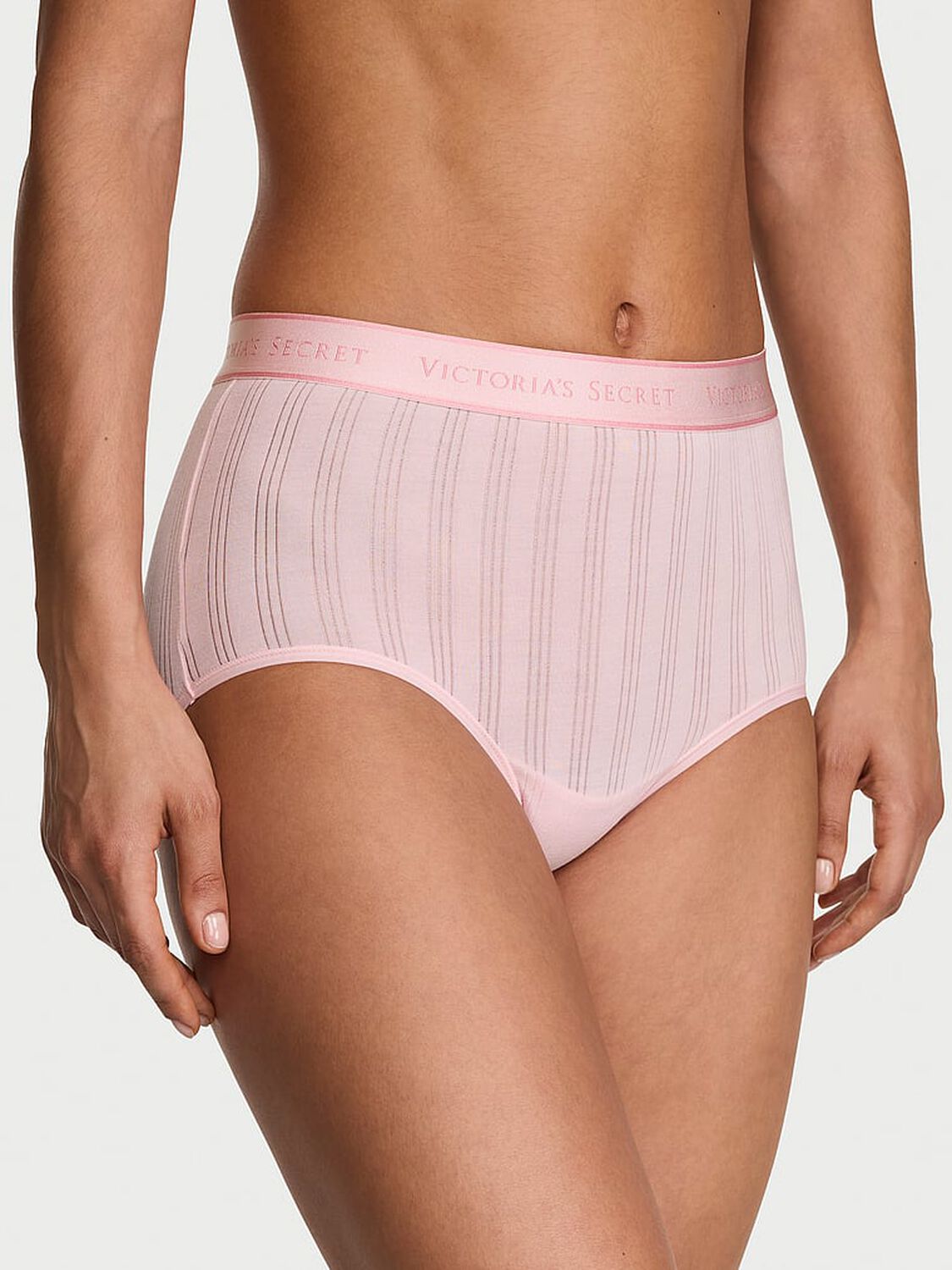 vs Cotton Ultra-Fine Modal Logo Modern Brief Panty Angel Pink 1 of 3 