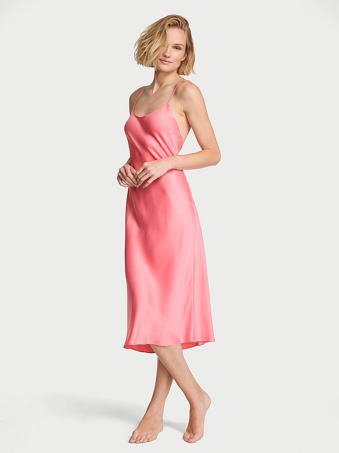 vs Victoria's Secret Satin Midi Slip Dress 1 of 3 