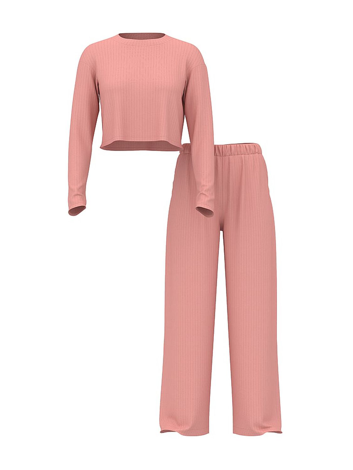 vs Victoria's Secret SoSoft&trade; Modal Wide-Rib Long Lounge Set Blush 3 of 4 