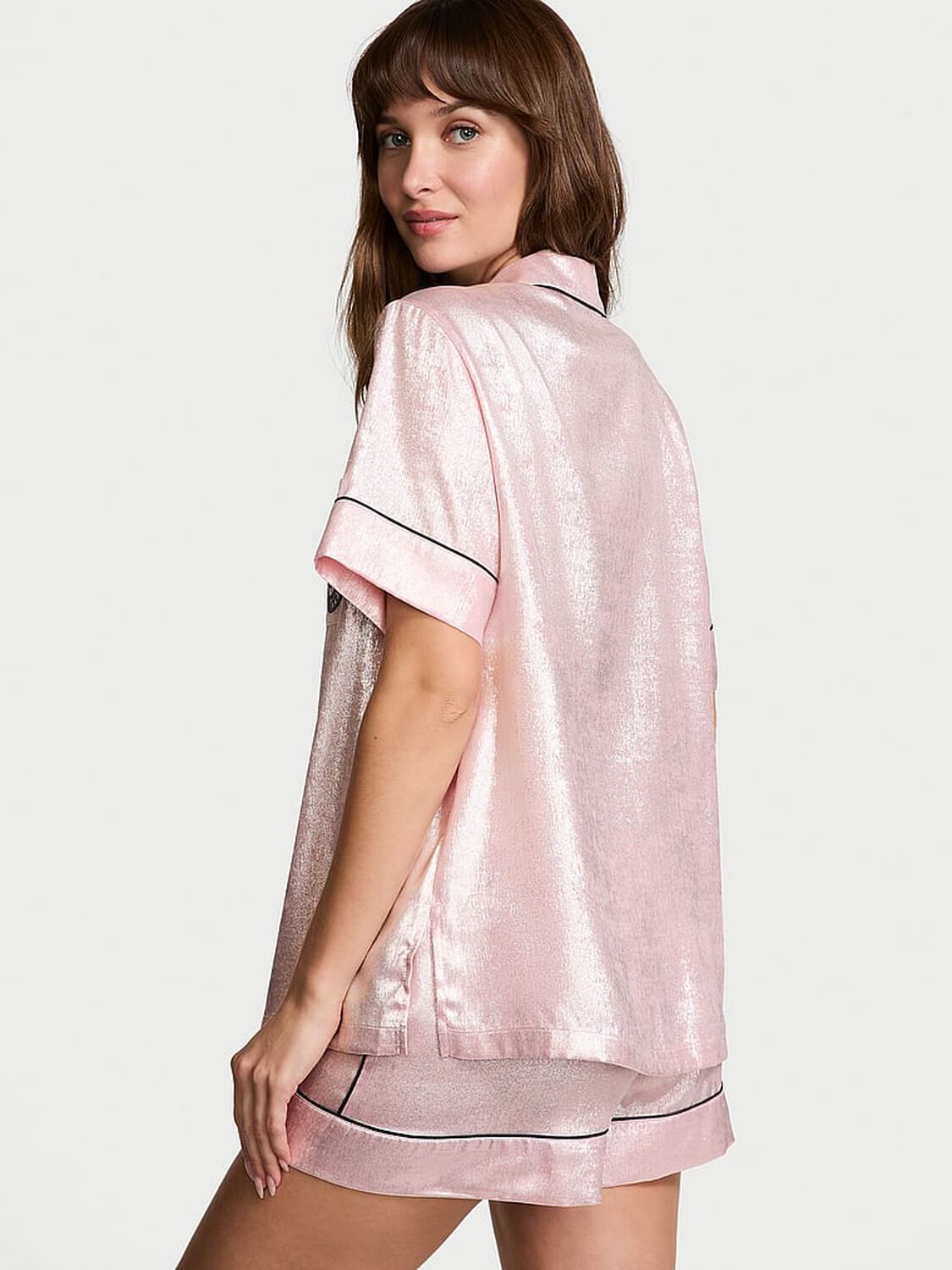 vs Victoria's Secret Glazed Satin Short Pajama Set 2 of 4 
