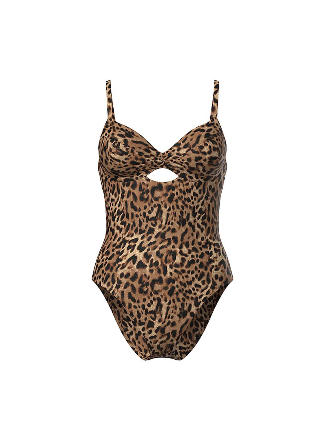 vs Victoria's Secret Swim Essential Twist Push-Up One-Piece Swimsuit Leopard 3 of 4 