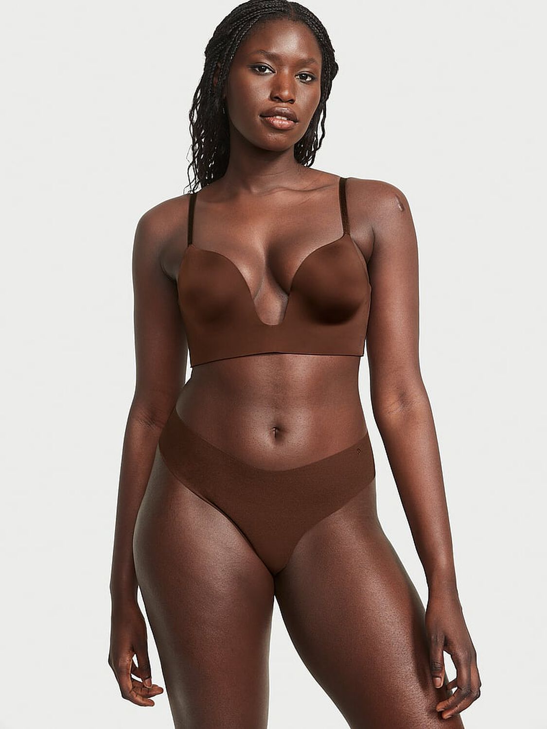 vs Victoria's Secret Bare Plunge Low-Back Bra Ganache 4 of 4 