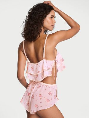 Wisteria Sheer Chiffon Flutter Cami Set