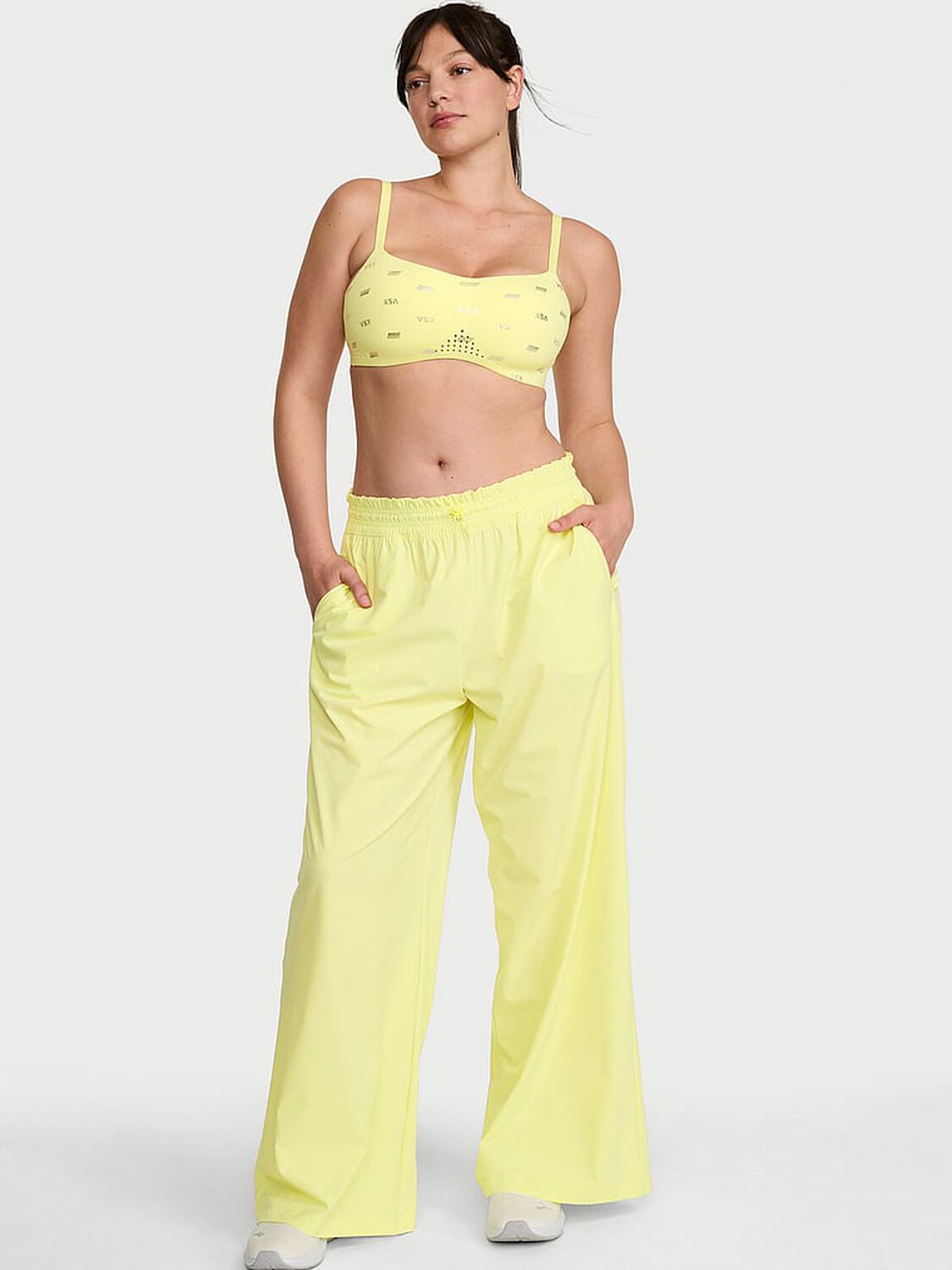 vs Vsx VSX ActiveFlex Wide-Leg Pant Lime Yellow 1 of 3 