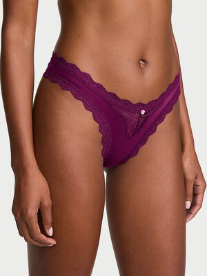Lace-Trim Brazilian Panty