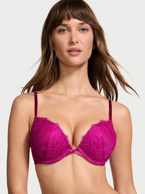 Bombshell Rose Lace Add-2-Cups Push-Up Bra